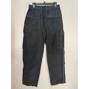 Bare Knuckles Men's Contrast Stitch 3D Cargo Pants Black Size M